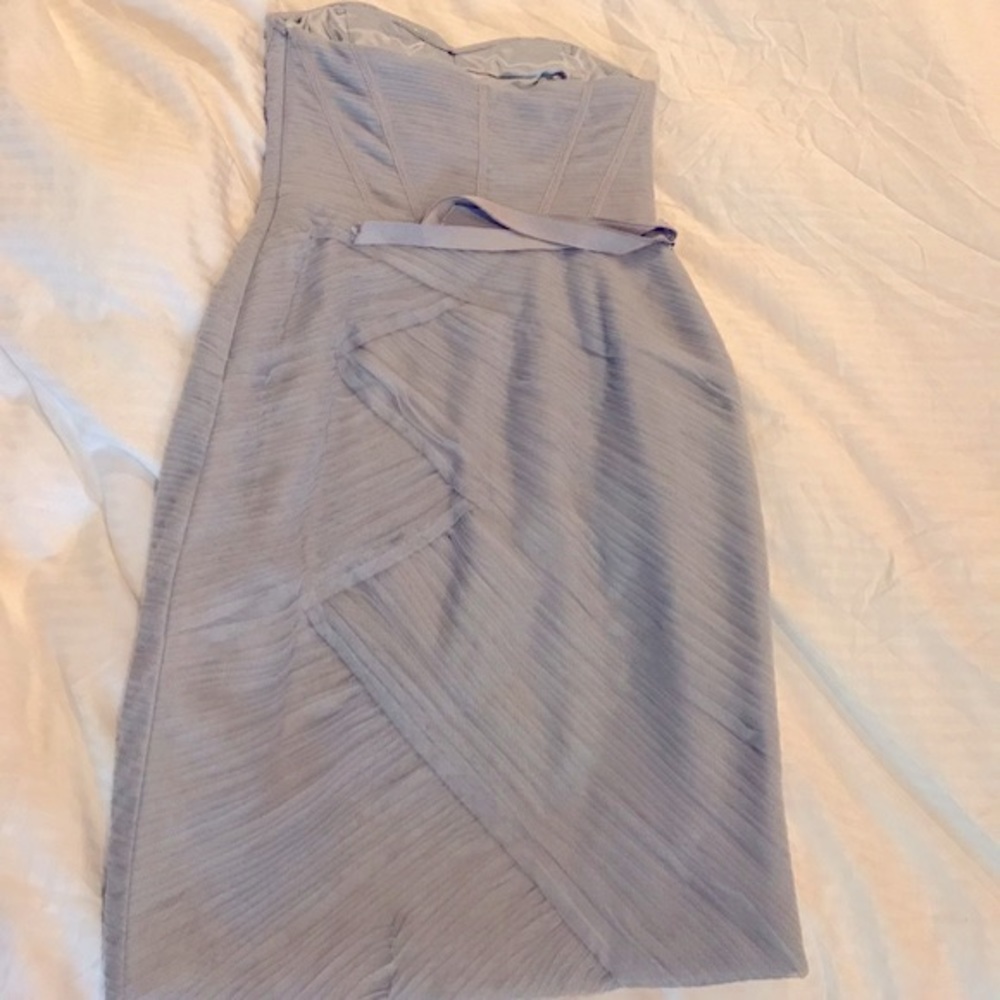 Dove Gray Monique Lhuillier BRIDESMAID dress